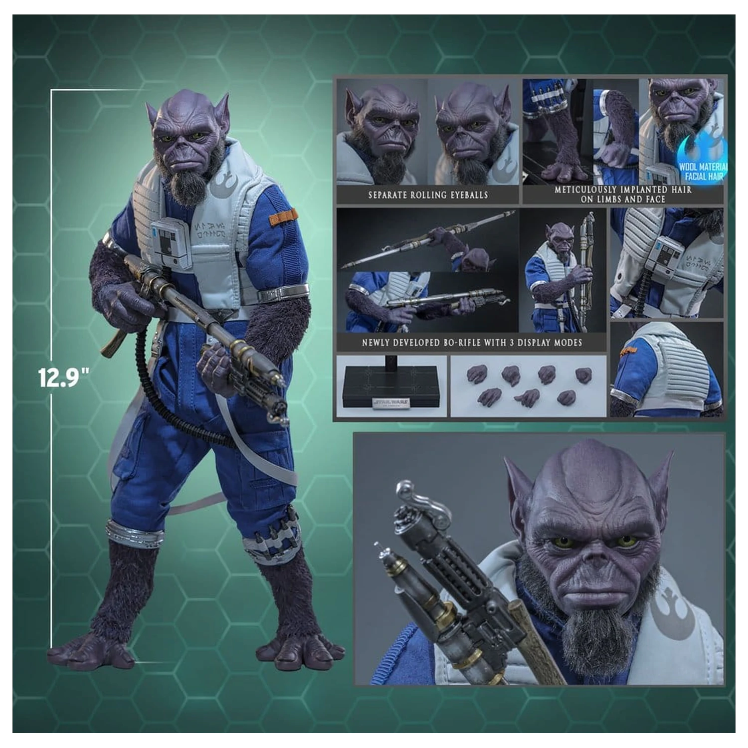 Star Wars Movie Masterpiece Figurina de acțiune 1/6 Zeb Orrelios 33 cm poza produsului