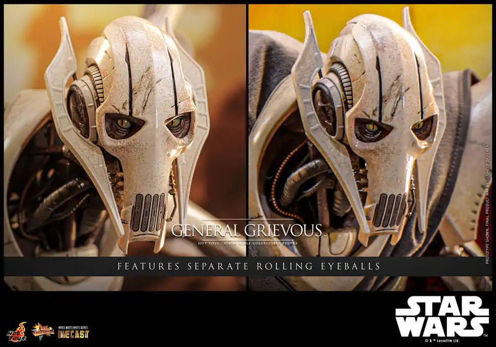 Figurină de acțiune metalică de colecție Star Wars Movie Masterpiece 1/6 General Grievous 42 cm poza produsului