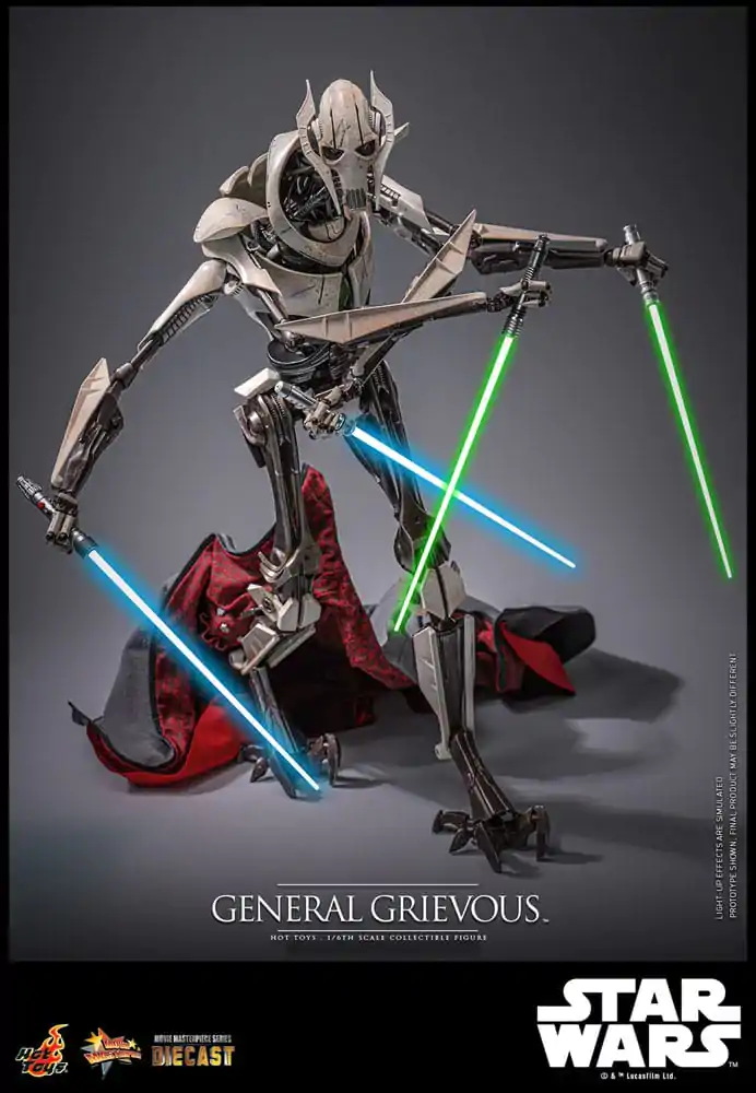 Figurină de acțiune metalică de colecție Star Wars Movie Masterpiece 1/6 General Grievous 42 cm poza produsului