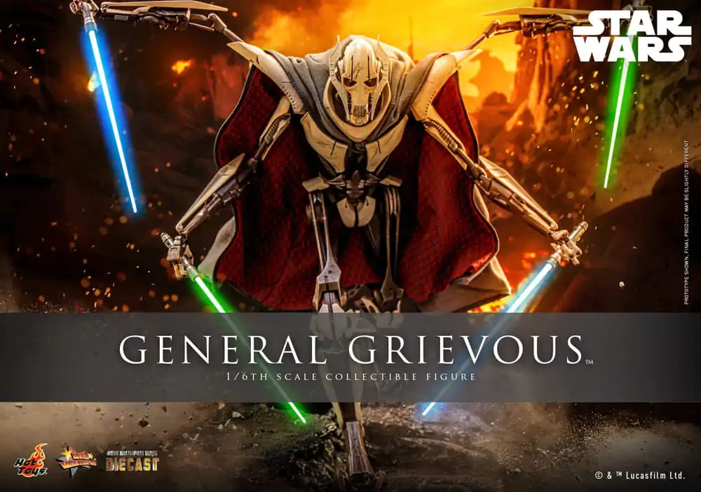 Figurină de acțiune metalică de colecție Star Wars Movie Masterpiece 1/6 General Grievous 42 cm poza produsului