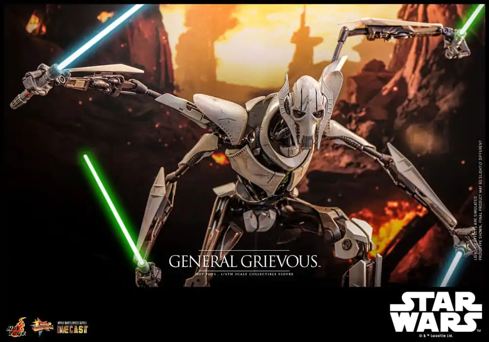 Figurină de acțiune metalică de colecție Star Wars Movie Masterpiece 1/6 General Grievous 42 cm poza produsului