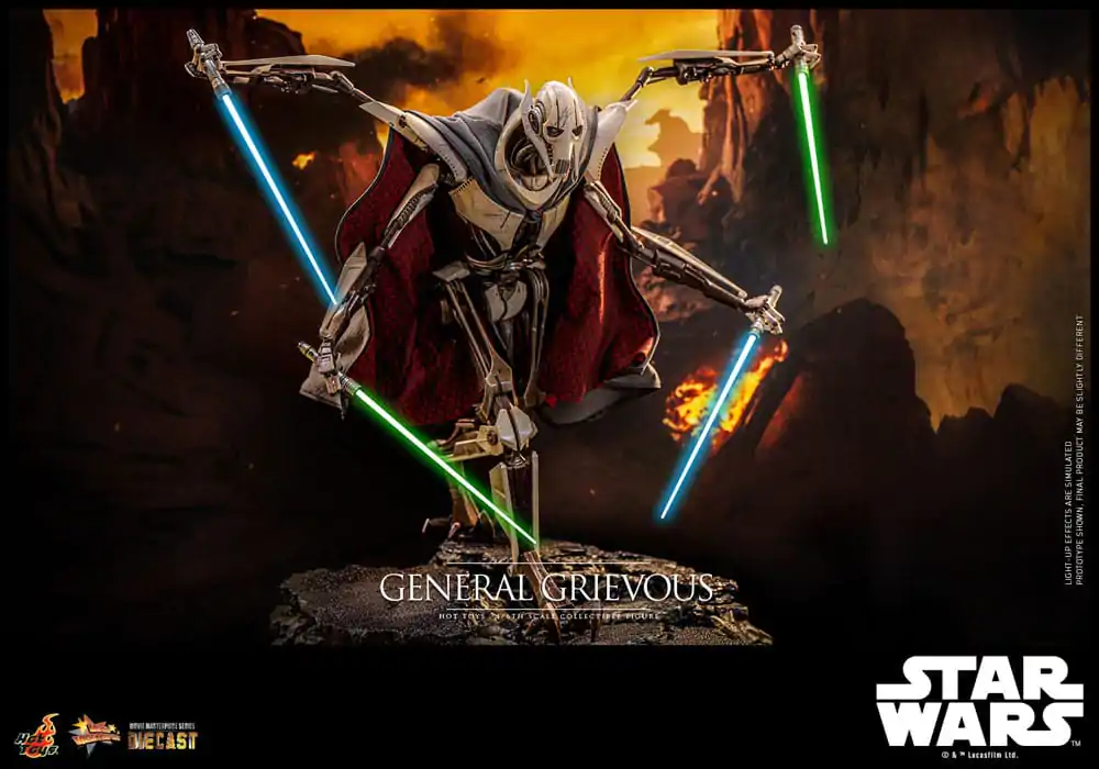 Figurină de acțiune metalică de colecție Star Wars Movie Masterpiece 1/6 General Grievous 42 cm poza produsului