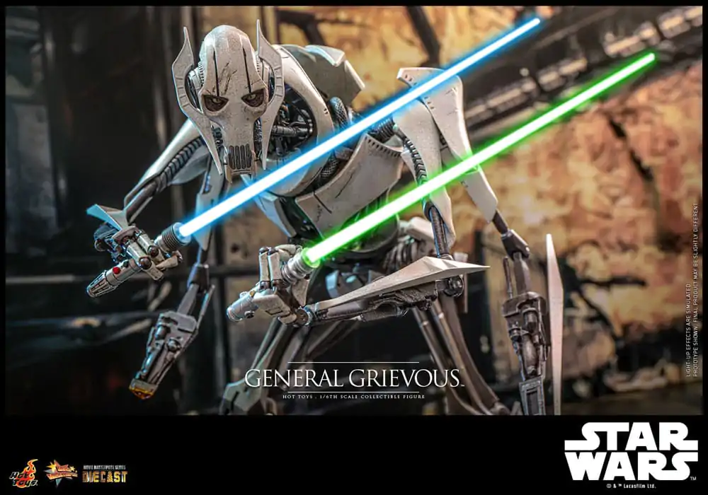 Figurină de acțiune metalică de colecție Star Wars Movie Masterpiece 1/6 General Grievous 42 cm poza produsului