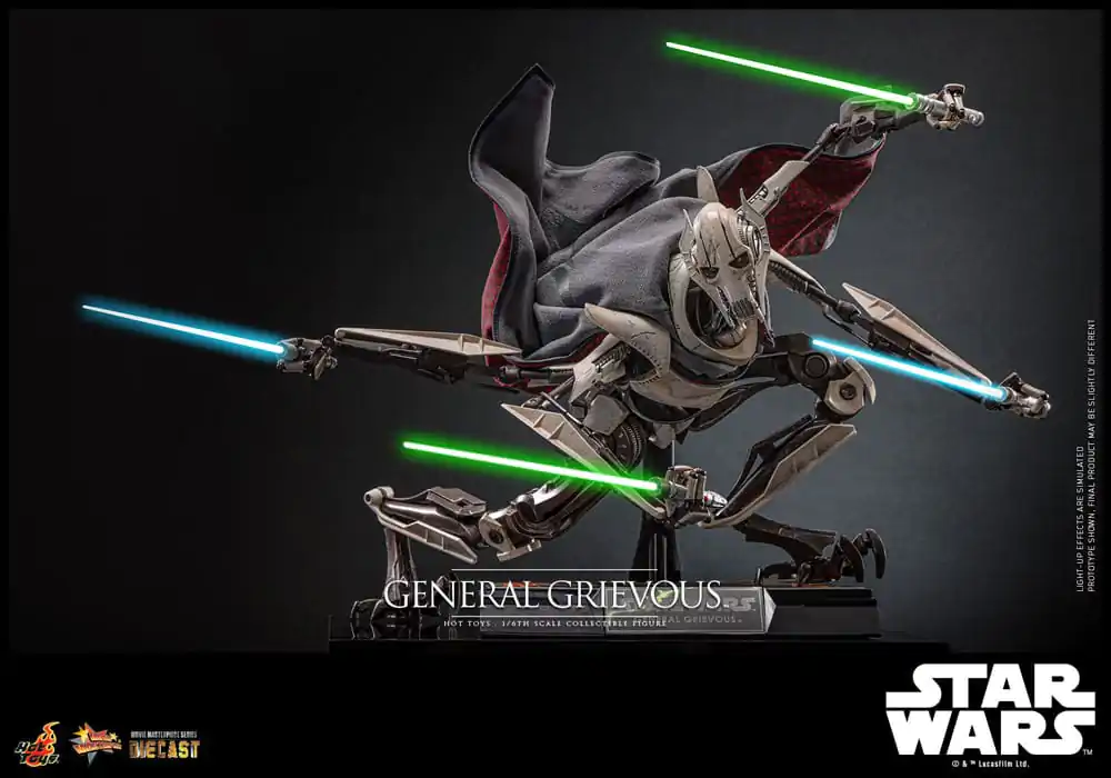 Figurină de acțiune metalică de colecție Star Wars Movie Masterpiece 1/6 General Grievous 42 cm poza produsului