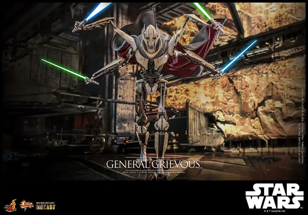 Figurină de acțiune metalică de colecție Star Wars Movie Masterpiece 1/6 General Grievous 42 cm poza produsului