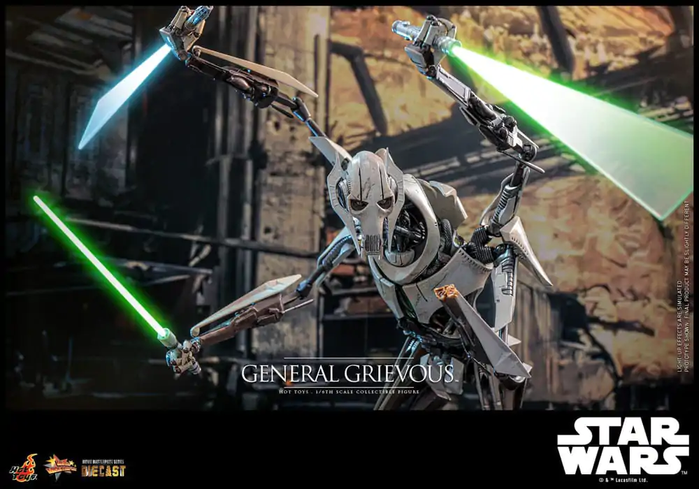 Figurină de acțiune metalică de colecție Star Wars Movie Masterpiece 1/6 General Grievous 42 cm poza produsului