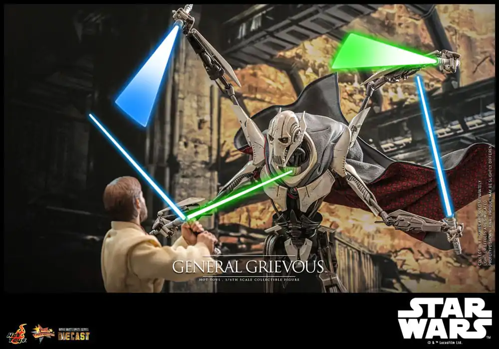 Figurină de acțiune metalică de colecție Star Wars Movie Masterpiece 1/6 General Grievous 42 cm poza produsului