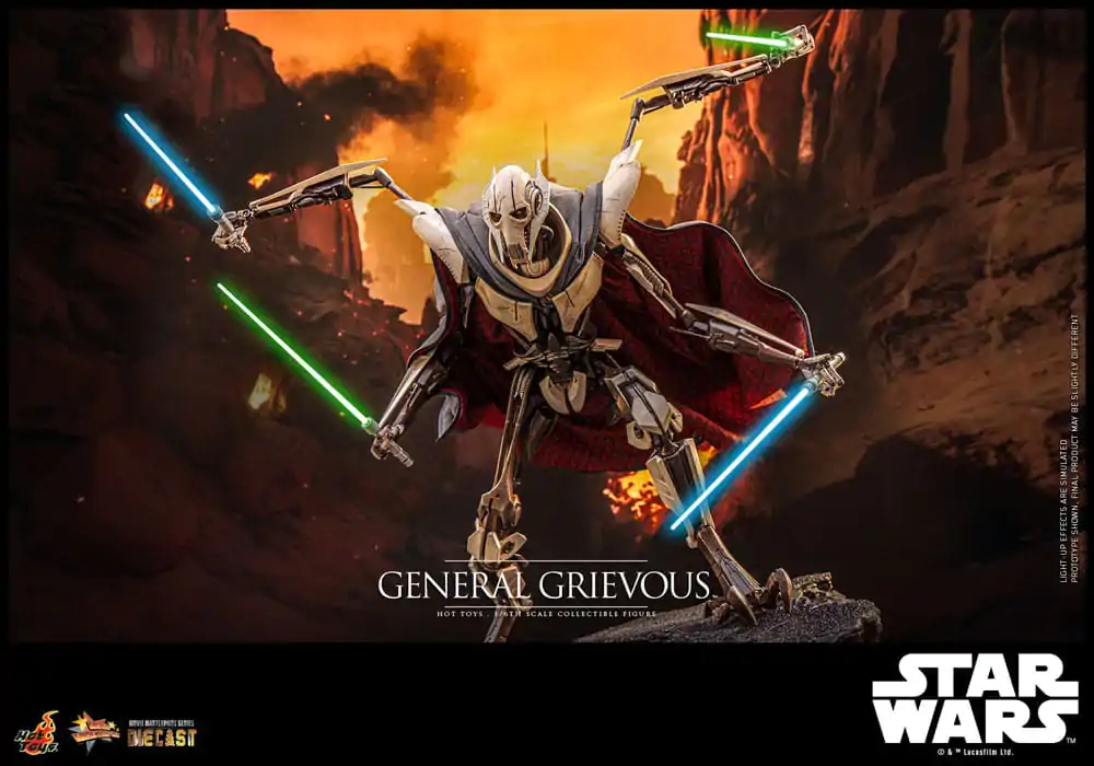 Figurină de acțiune metalică de colecție Star Wars Movie Masterpiece 1/6 General Grievous 42 cm poza produsului