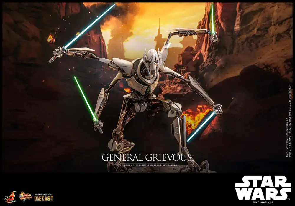 Figurină de acțiune metalică de colecție Star Wars Movie Masterpiece 1/6 General Grievous 42 cm poza produsului