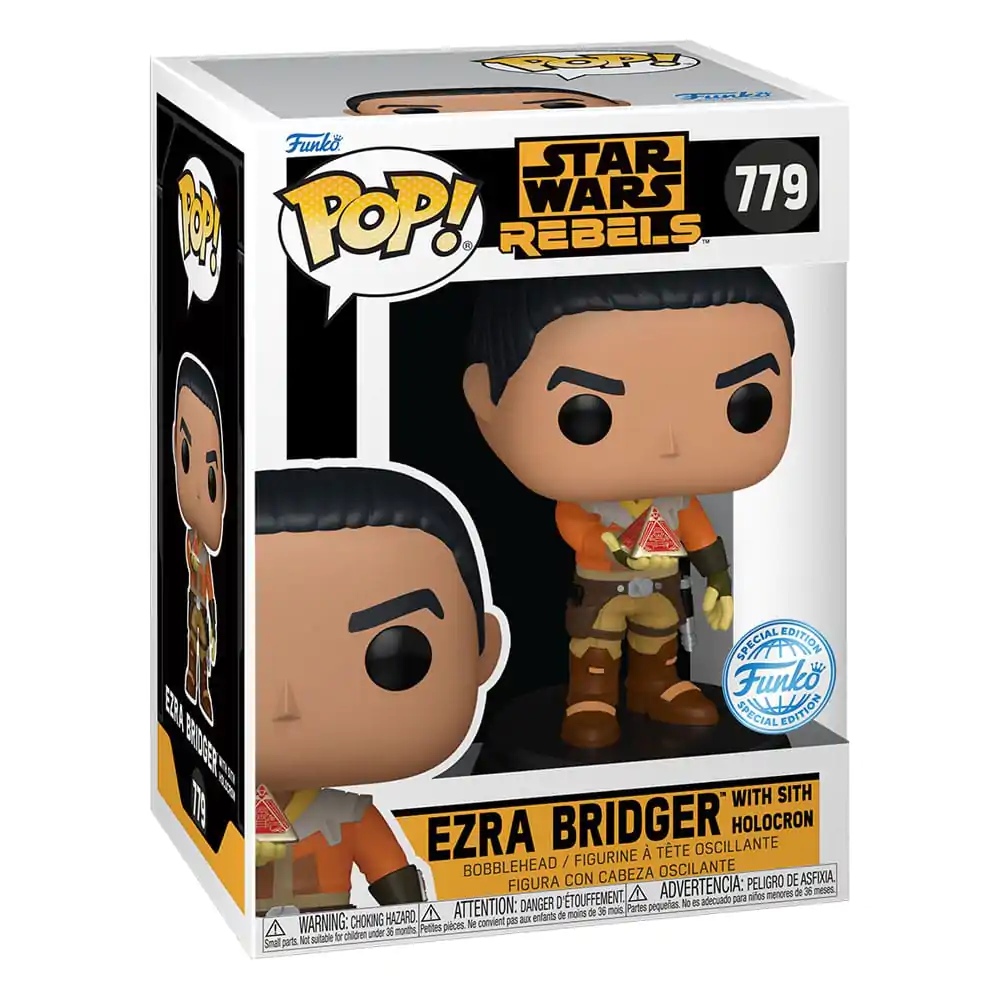 Star Wars Rebels Funko POP! Vinyl Bobble-Head Figurina Ezra Bridger with Sith Holocron Exclusive 9 cm poza produsului