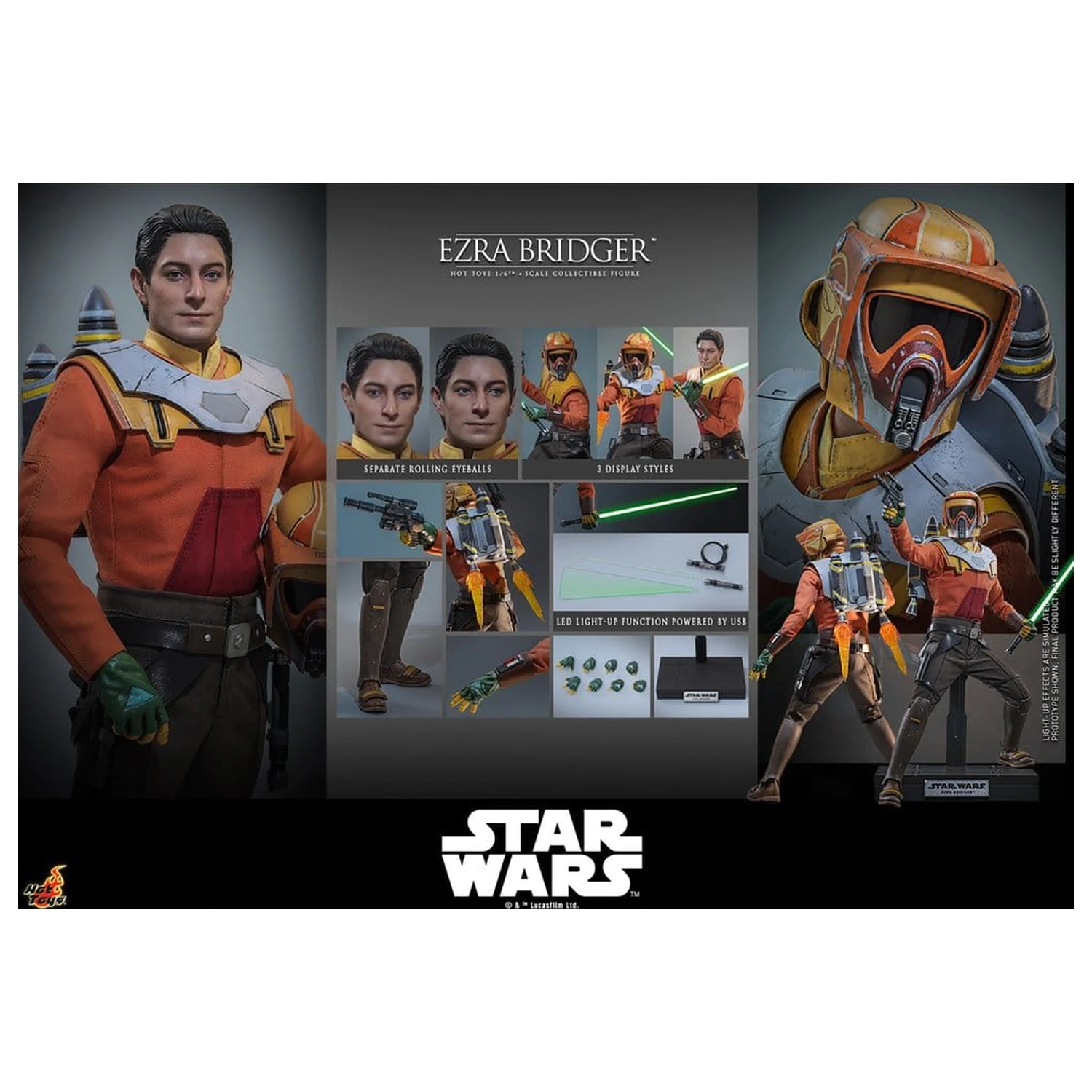 Star Wars: Rebels Television Masterpiece Figurina de Actiune 1/6 Ezra Bridger 31 cm poza produsului