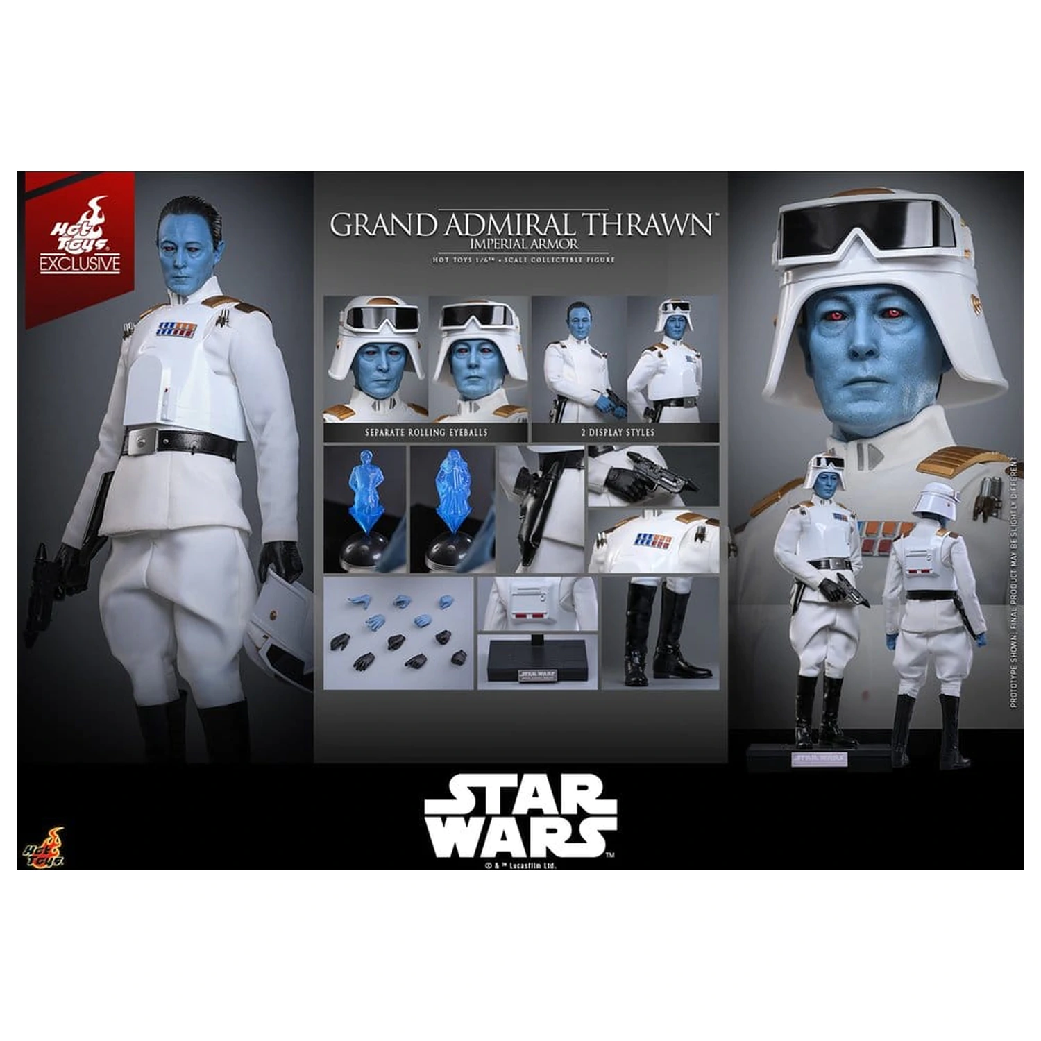 Star Wars: Rebels Television Masterpiece figura de acțiune 1/6 Grand Admiral Thrawn (Imperial Armor) 32 cm poza produsului