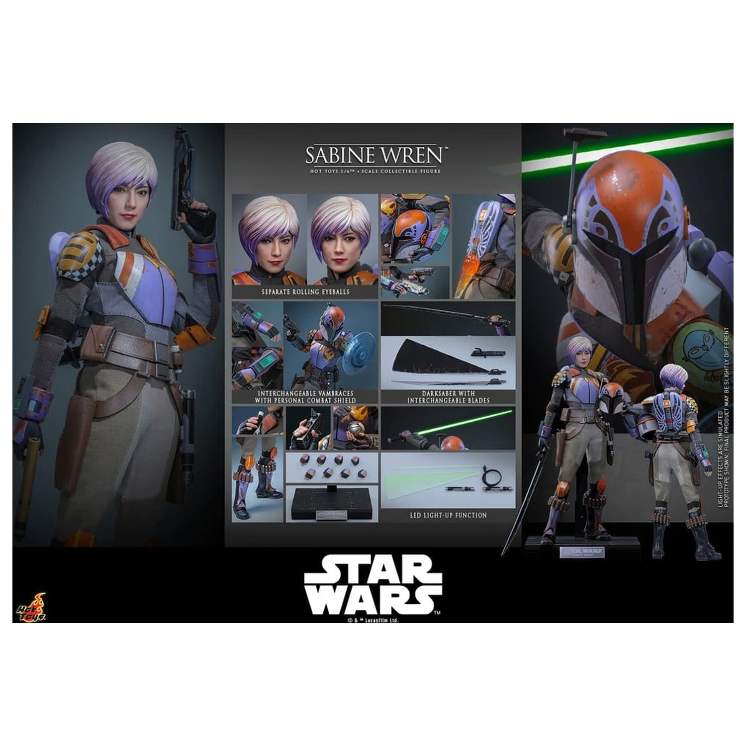 Star Wars: Rebels Television Masterpiece Figurina de actiune 1/6 Sabine Wren 29 cm poza produsului