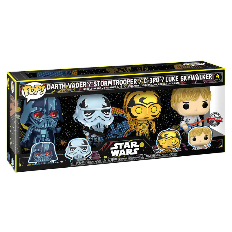 Star Wars POP! Movies Figurina Vinil Set de 4 Retro Series 9 cm poza produsului