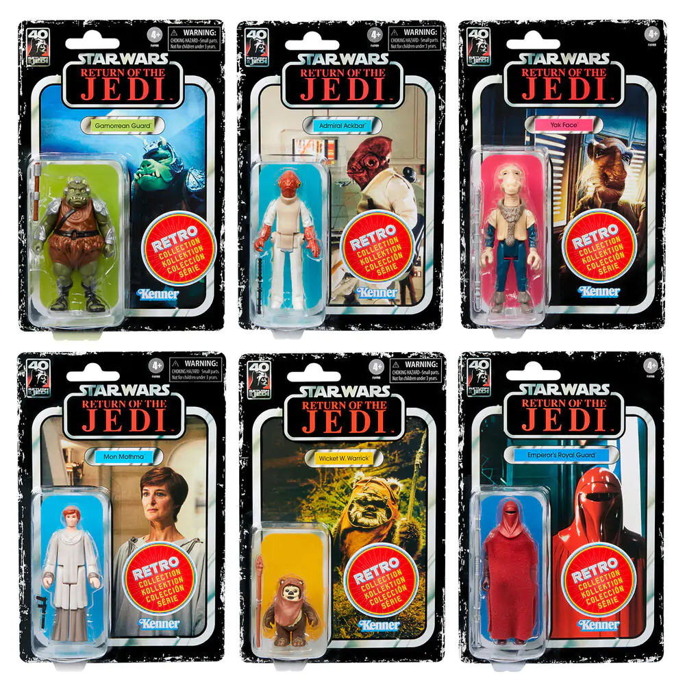 Figurină Star Wars Return of the Jedi Retro Collection 9,5cm set set de 6 poza produsului