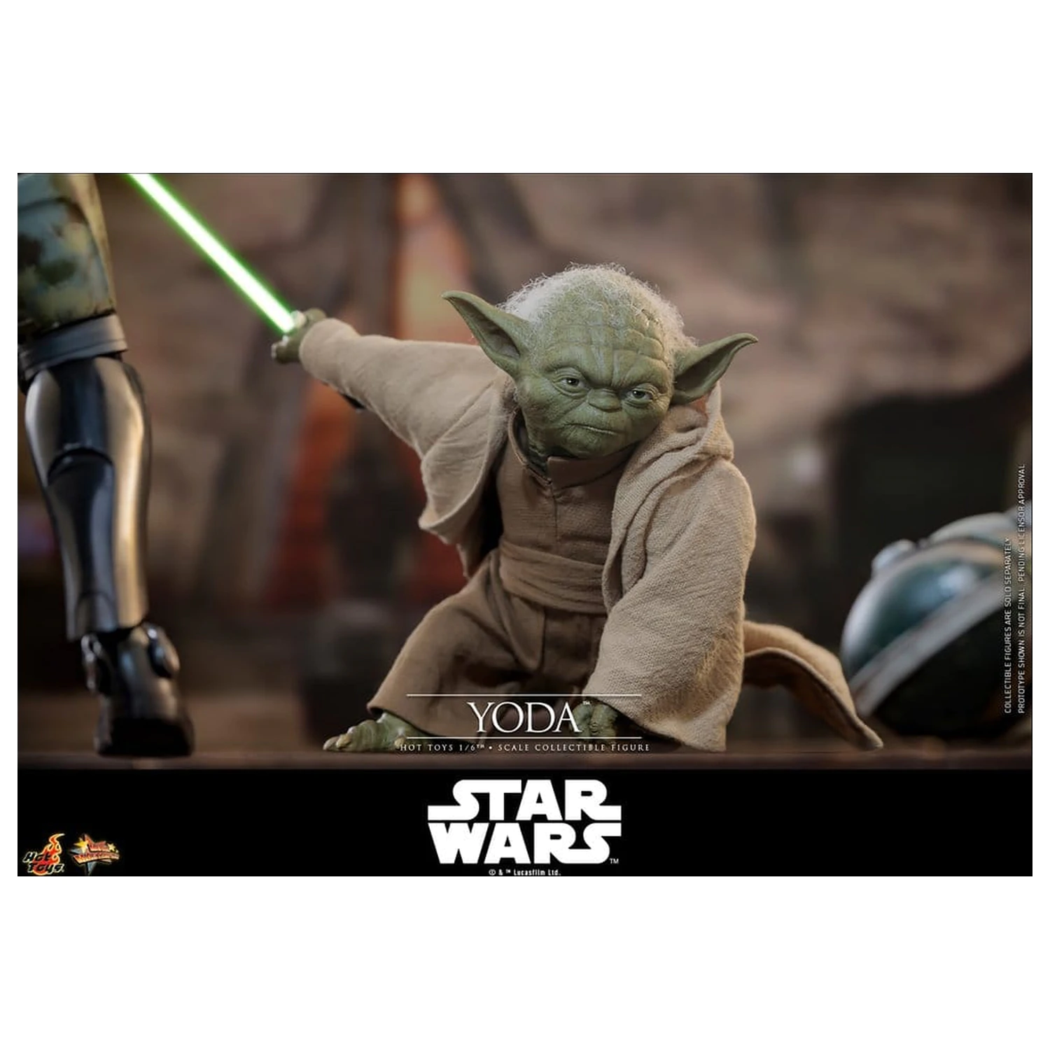 Star Wars: Revenge of the Sith Movie Masterpiece Figurina de actiune 1/6 Yoda 14 cm poza produsului