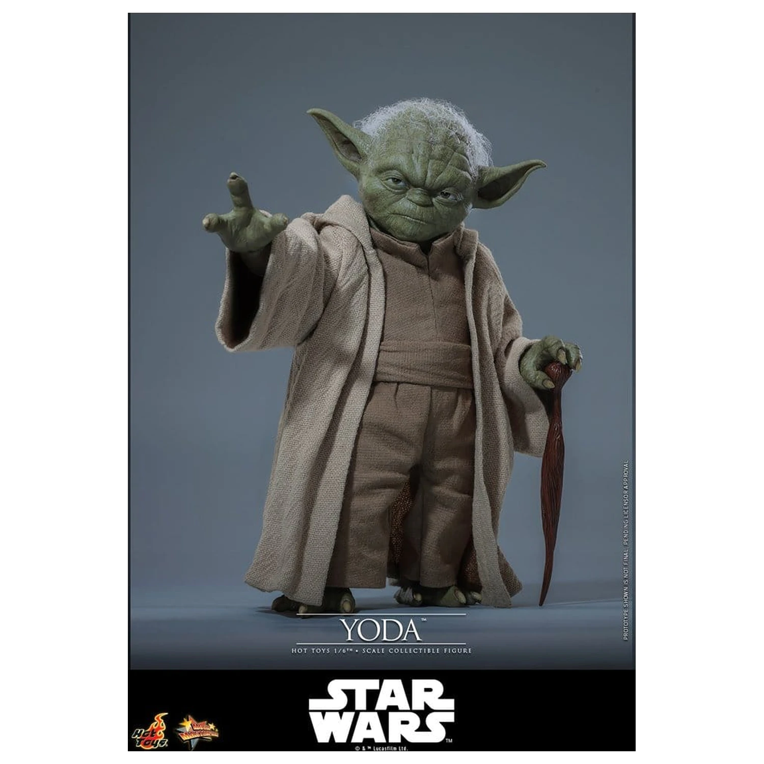 Star Wars: Revenge of the Sith Movie Masterpiece Figurina de actiune 1/6 Yoda 14 cm poza produsului