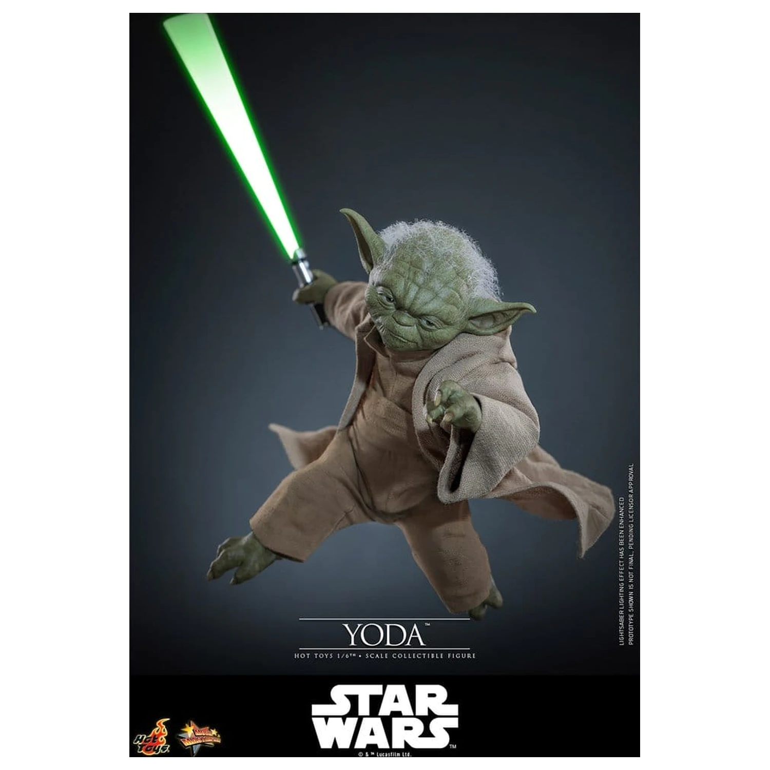 Star Wars: Revenge of the Sith Movie Masterpiece Figurina de actiune 1/6 Yoda 14 cm poza produsului