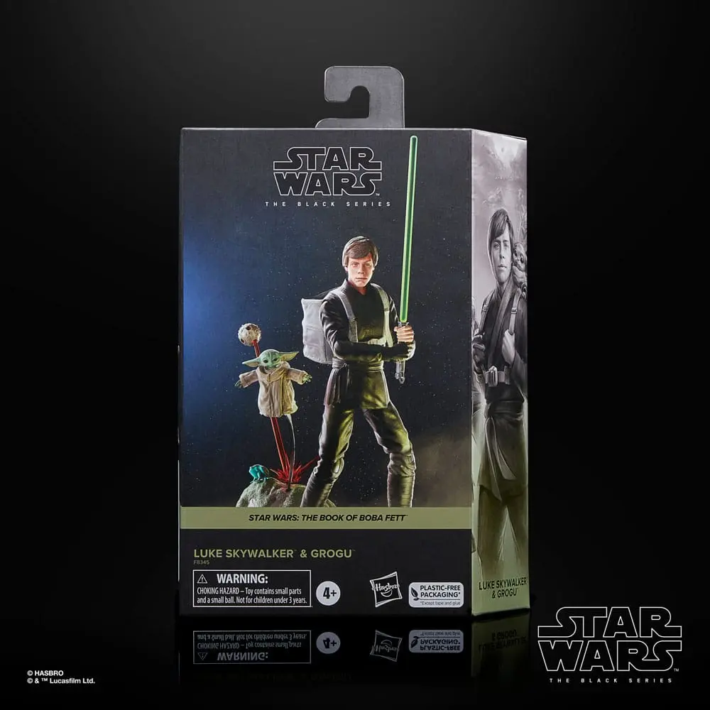 Star Wars: The Book of Boba Fett Black Series Figurina de Acțiune Set de 2 Luke Skywalker & Grogu 15 cm poza produsului