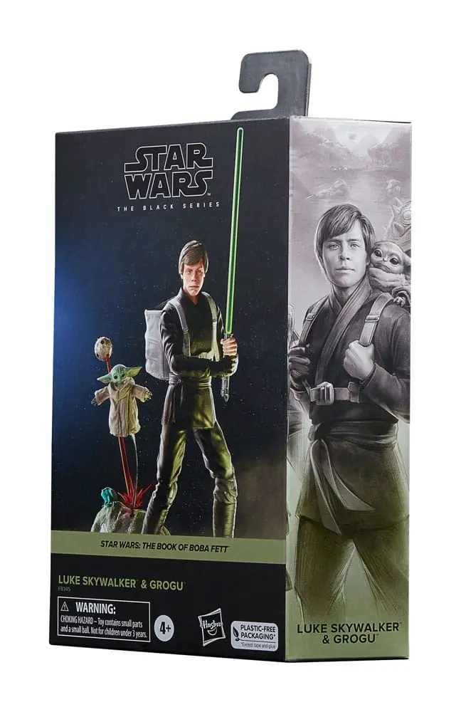 Star Wars: The Book of Boba Fett Black Series Figurina de Acțiune Set de 2 Luke Skywalker & Grogu 15 cm poza produsului