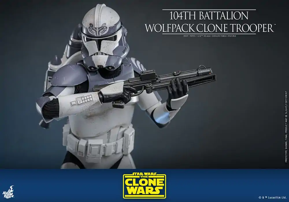 Star Wars The Clone Wars Figurina de acțiune 1/6 104th Battalion Wolfpack Clone Trooper 30 cm poza produsului