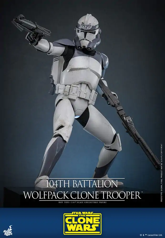 Star Wars The Clone Wars Figurina de acțiune 1/6 104th Battalion Wolfpack Clone Trooper 30 cm poza produsului