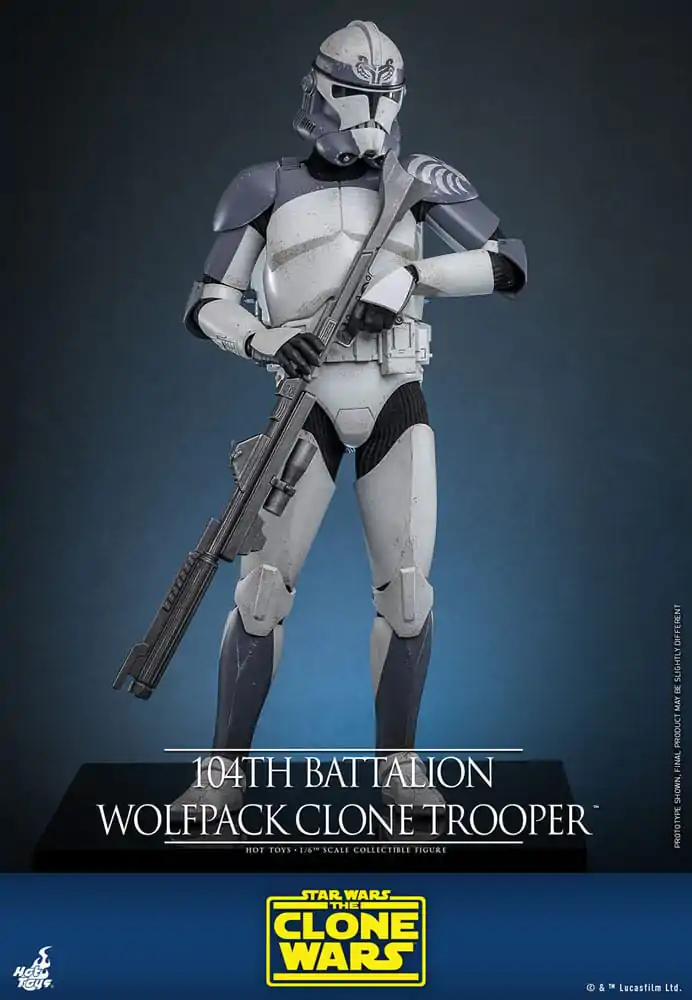 Star Wars The Clone Wars Figurina de acțiune 1/6 104th Battalion Wolfpack Clone Trooper 30 cm poza produsului