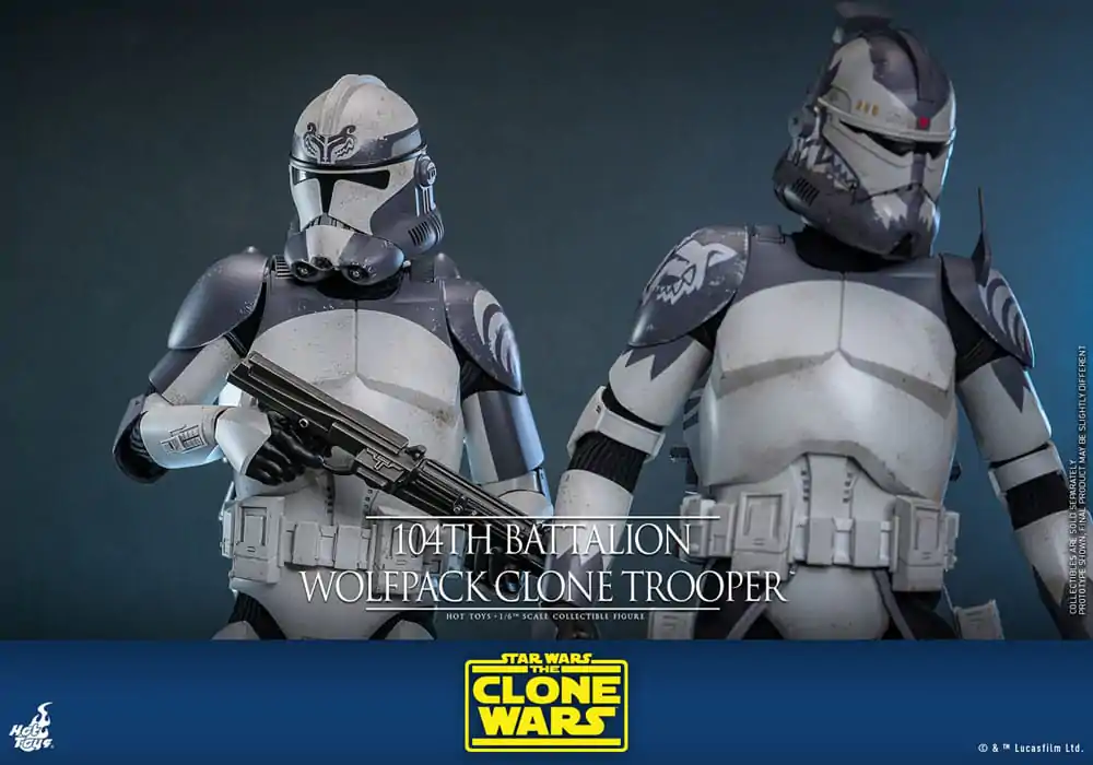 Star Wars The Clone Wars Figurina de acțiune 1/6 104th Battalion Wolfpack Clone Trooper 30 cm poza produsului