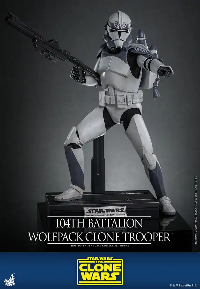 Star Wars The Clone Wars Figurina de acțiune 1/6 104th Battalion Wolfpack Clone Trooper 30 cm poza produsului