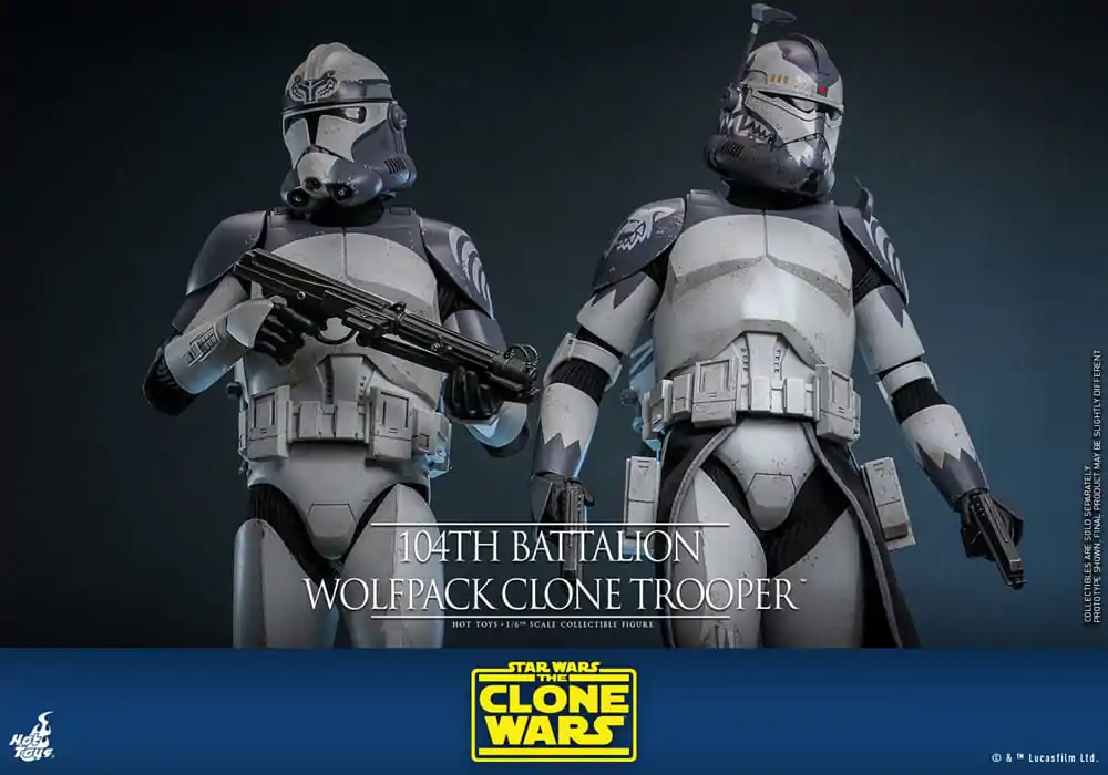 Star Wars The Clone Wars Figurina de acțiune 1/6 104th Battalion Wolfpack Clone Trooper 30 cm poza produsului