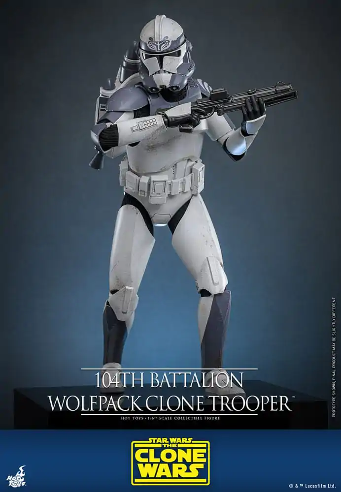 Star Wars The Clone Wars Figurina de acțiune 1/6 104th Battalion Wolfpack Clone Trooper 30 cm poza produsului