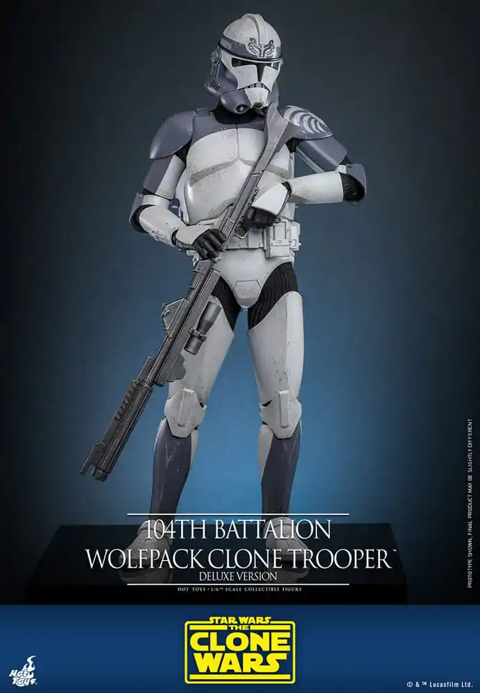 Star Wars The Clone Wars Figurina Acțiune 1/6 Batalionul 104 Wolfpack Clone Trooper Versiune Deluxe 30 cm poza produsului