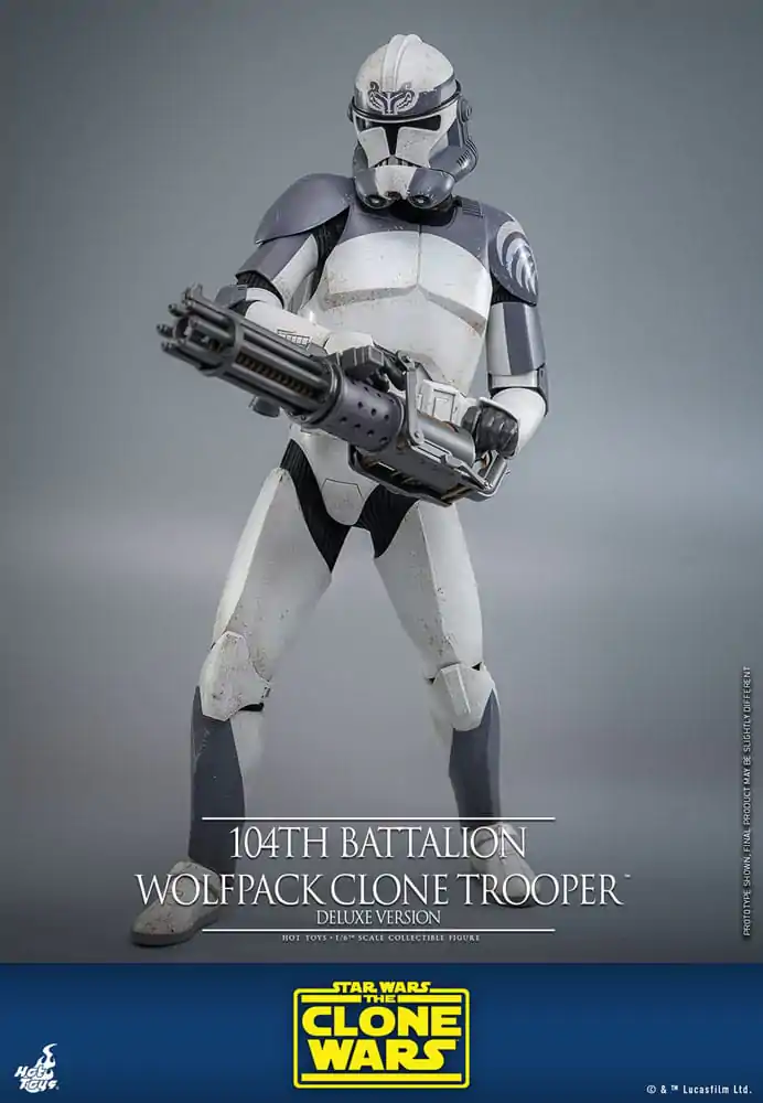 Star Wars The Clone Wars Figurina Acțiune 1/6 Batalionul 104 Wolfpack Clone Trooper Versiune Deluxe 30 cm poza produsului