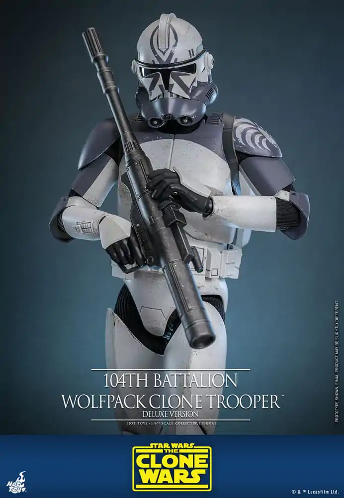 Star Wars The Clone Wars Figurina Acțiune 1/6 Batalionul 104 Wolfpack Clone Trooper Versiune Deluxe 30 cm poza produsului