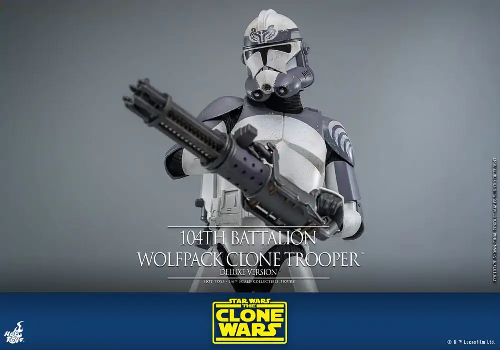 Star Wars The Clone Wars Figurina Acțiune 1/6 Batalionul 104 Wolfpack Clone Trooper Versiune Deluxe 30 cm poza produsului