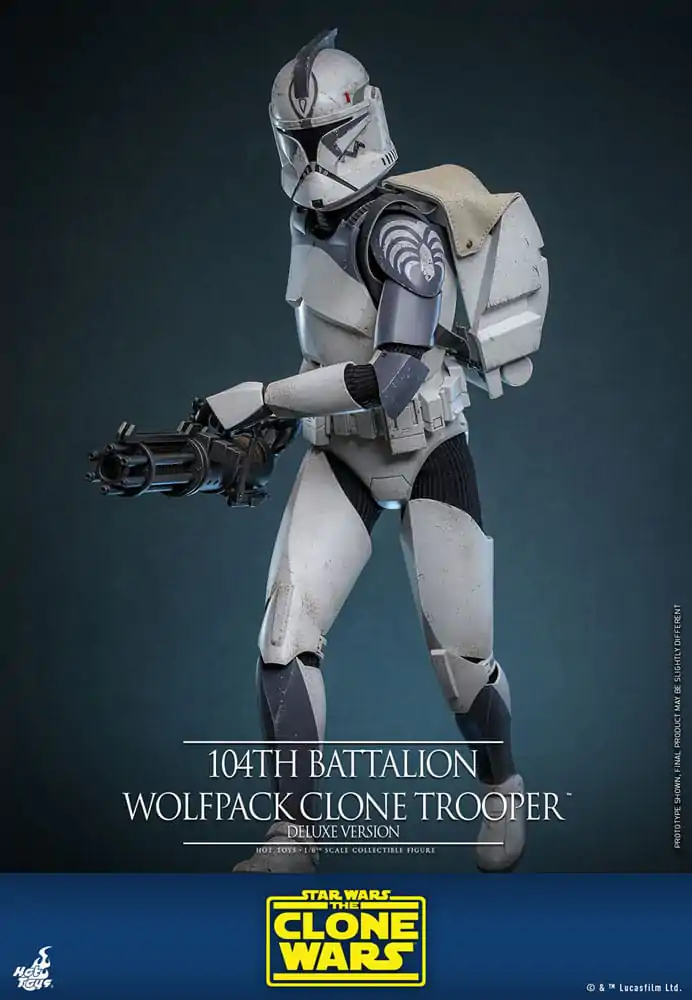 Star Wars The Clone Wars Figurina Acțiune 1/6 Batalionul 104 Wolfpack Clone Trooper Versiune Deluxe 30 cm poza produsului