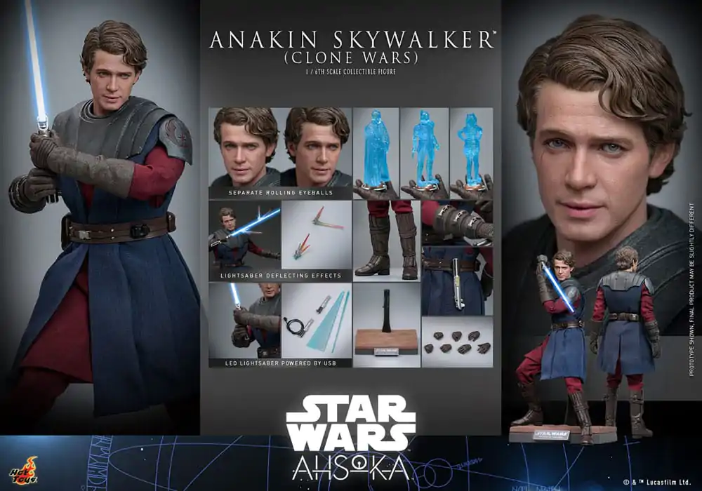 Star Wars: The Clone Wars Figurina de Acțiune 1/6 Anakin Skywalker 31 cm poza produsului