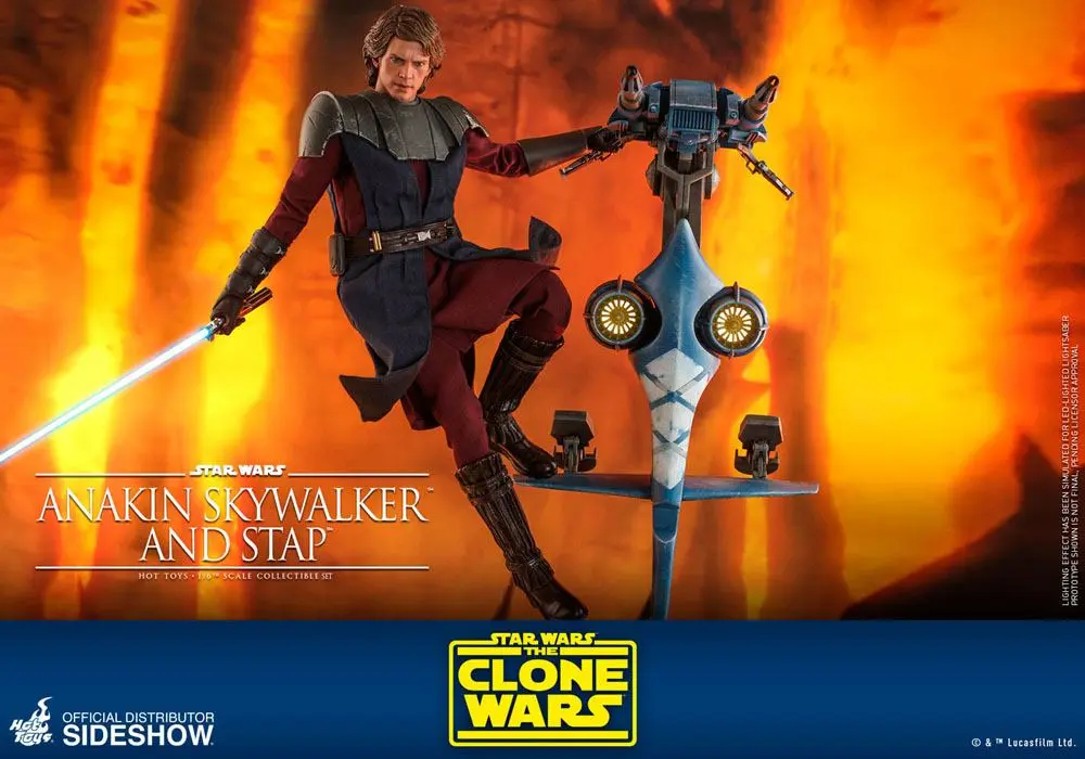 Star Wars The Clone Wars figurină de acțiune 1/6 Anakin Skywalker & STAP 31 cm poza produsului