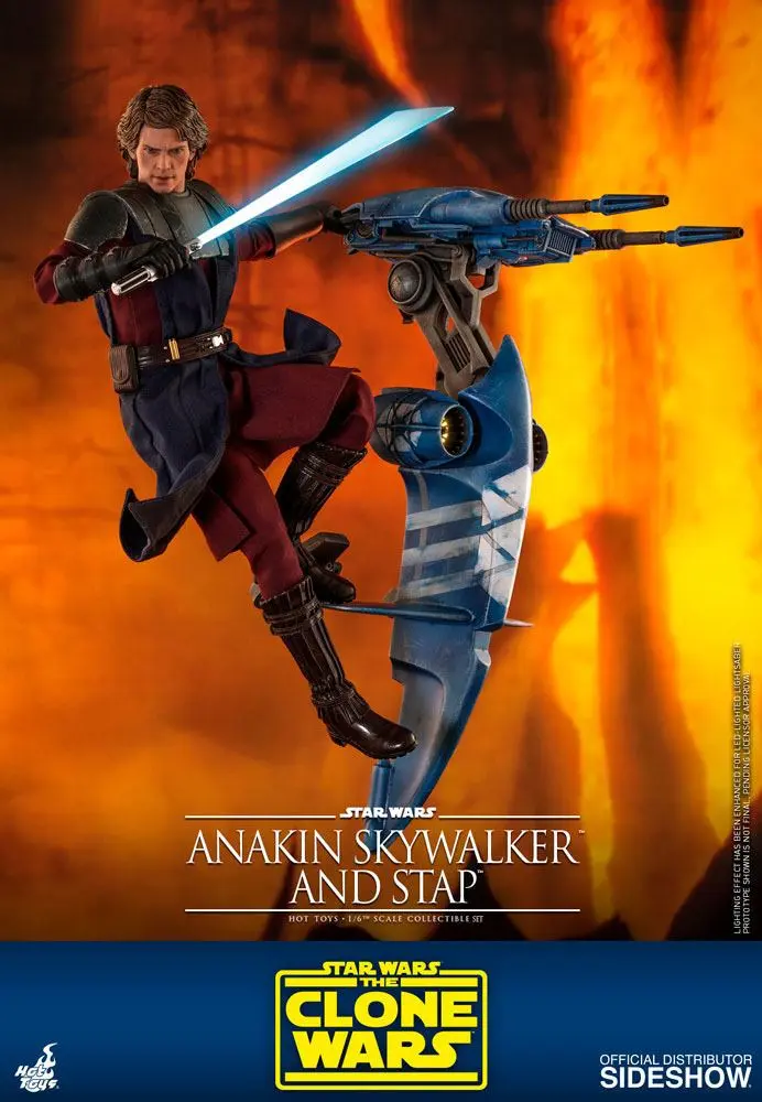 Star Wars The Clone Wars figurină de acțiune 1/6 Anakin Skywalker & STAP 31 cm poza produsului