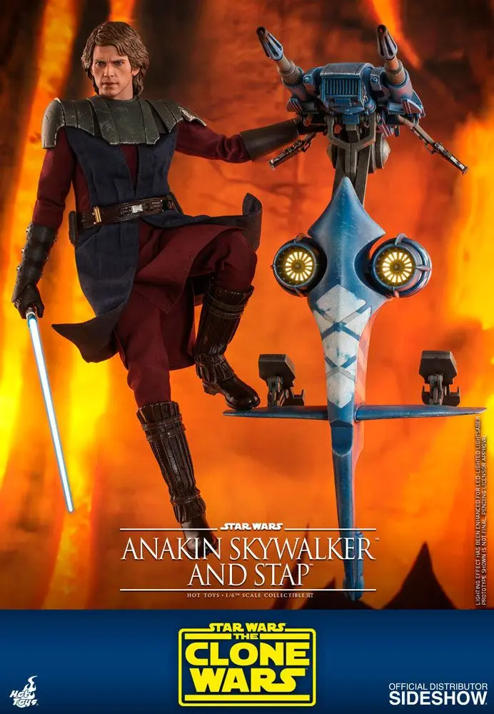 Star Wars The Clone Wars figurină de acțiune 1/6 Anakin Skywalker & STAP 31 cm poza produsului