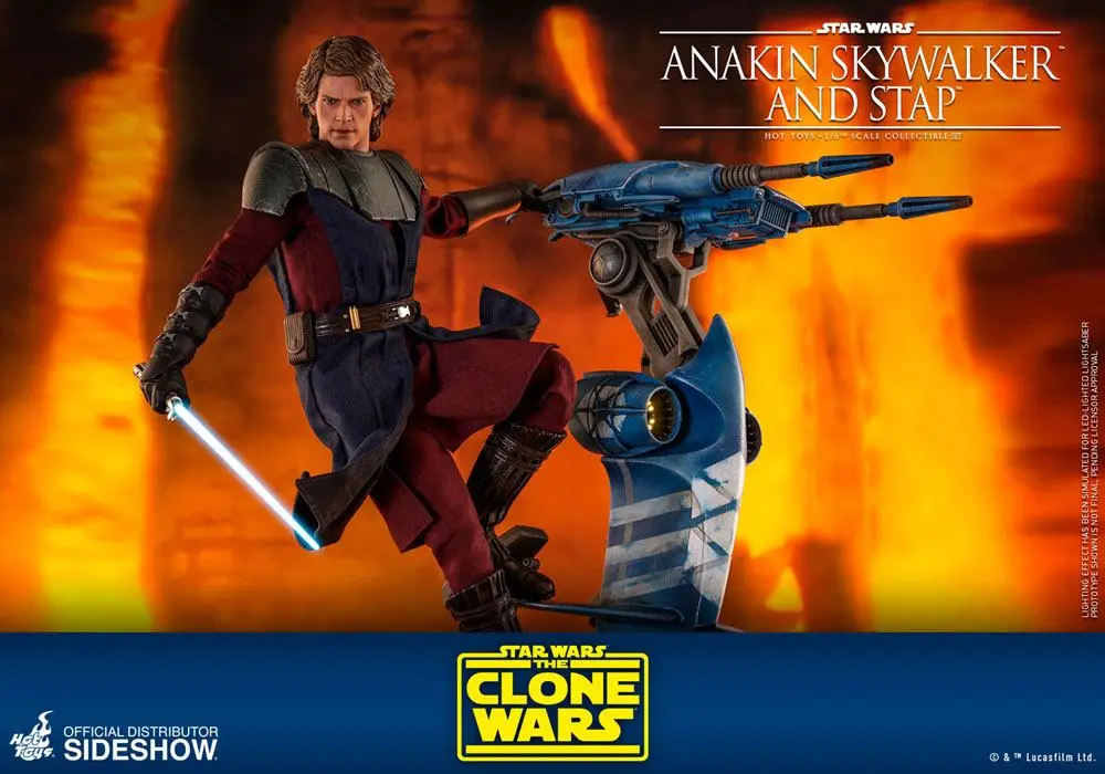 Star Wars The Clone Wars figurină de acțiune 1/6 Anakin Skywalker & STAP 31 cm poza produsului