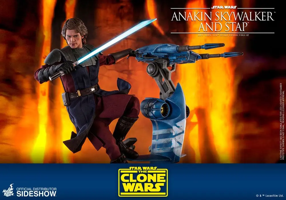 Star Wars The Clone Wars figurină de acțiune 1/6 Anakin Skywalker & STAP 31 cm poza produsului