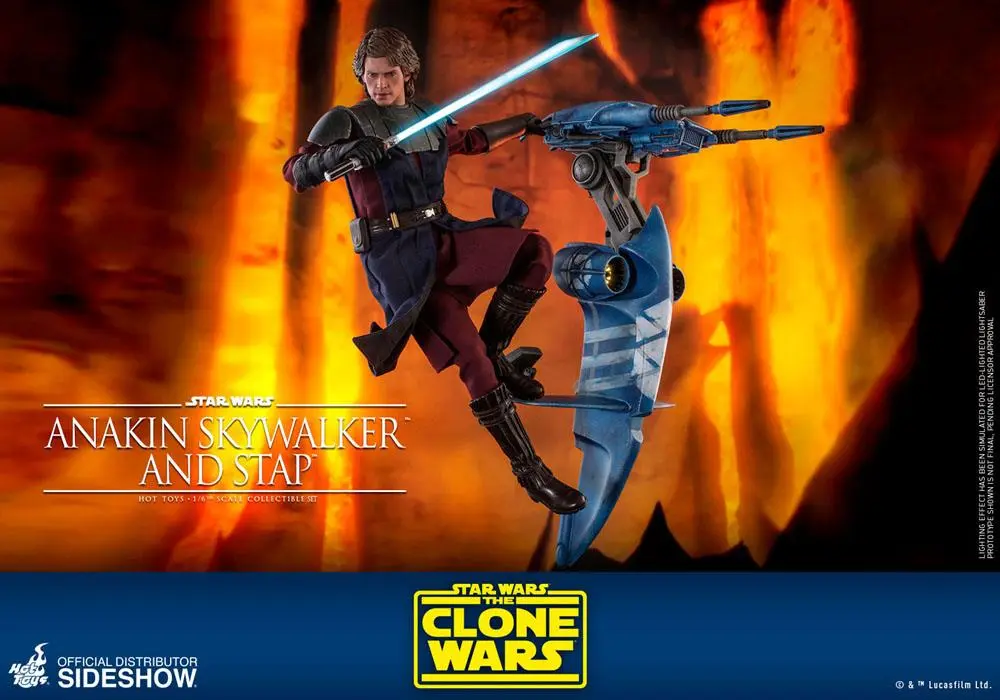 Star Wars The Clone Wars figurină de acțiune 1/6 Anakin Skywalker & STAP 31 cm poza produsului