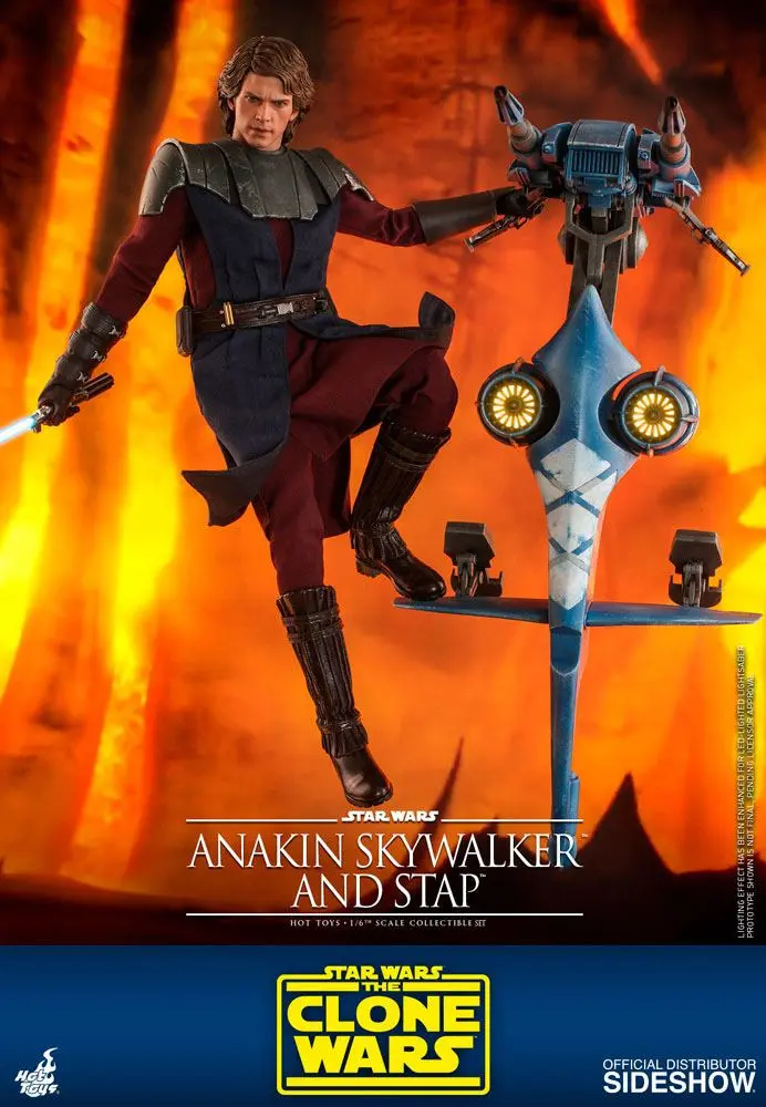 Star Wars The Clone Wars figurină de acțiune 1/6 Anakin Skywalker & STAP 31 cm poza produsului