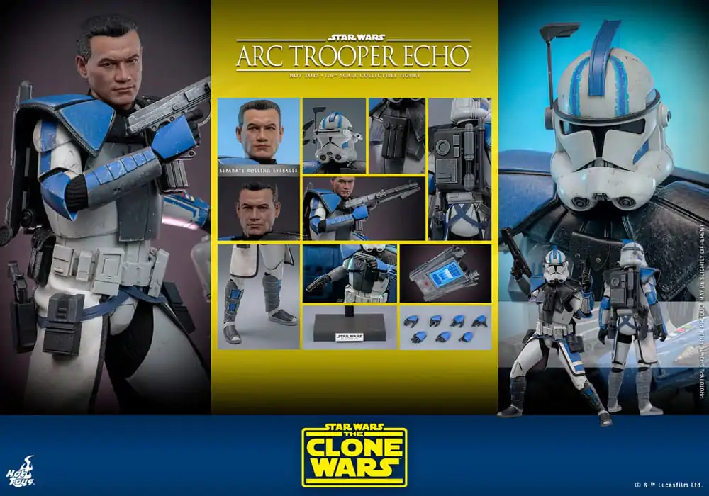 Star Wars: The Clone Wars Figurina de acțiune 1/6 Arc Trooper Echo 30 cm poza produsului