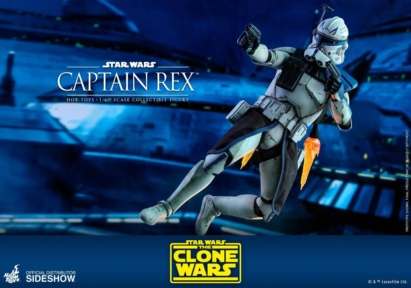 Star Wars The Clone Wars Figurina de acțiune 1/6 Captain Rex 30 cm poza produsului