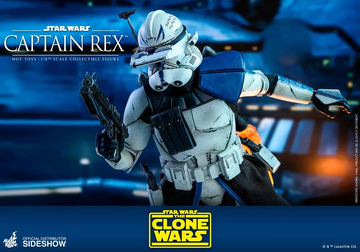 Star Wars The Clone Wars Figurina de acțiune 1/6 Captain Rex 30 cm poza produsului