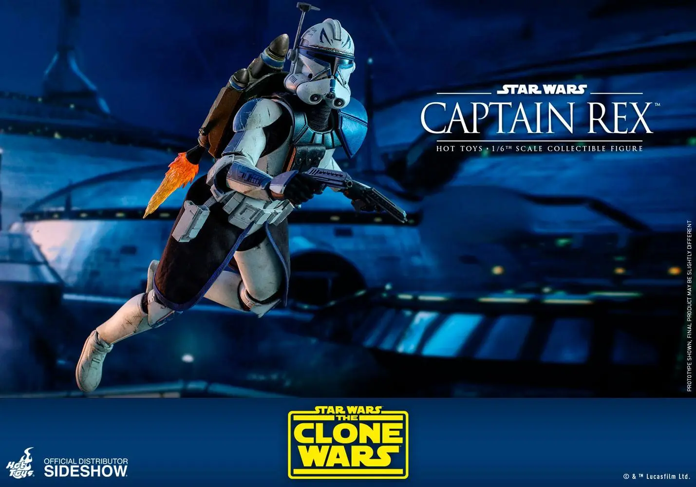 Star Wars The Clone Wars Figurina de acțiune 1/6 Captain Rex 30 cm poza produsului