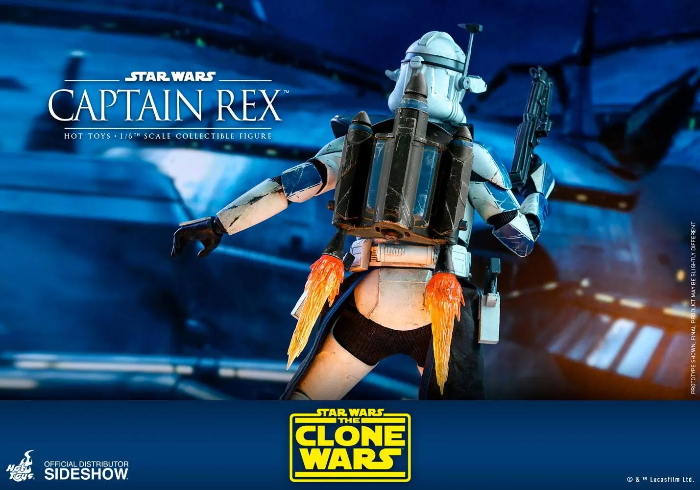 Star Wars The Clone Wars Figurina de acțiune 1/6 Captain Rex 30 cm poza produsului