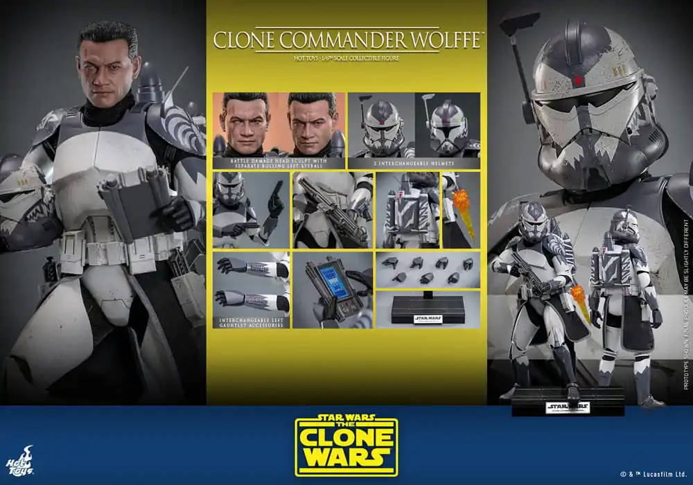 Star Wars: The Clone Wars figurină de acțiune 1/6 Clone Commander Wolffe 30 cm poza produsului